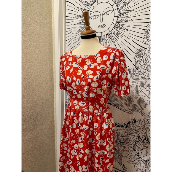 🌈 Artistic Vintage flower dress - Picture 3 of 11